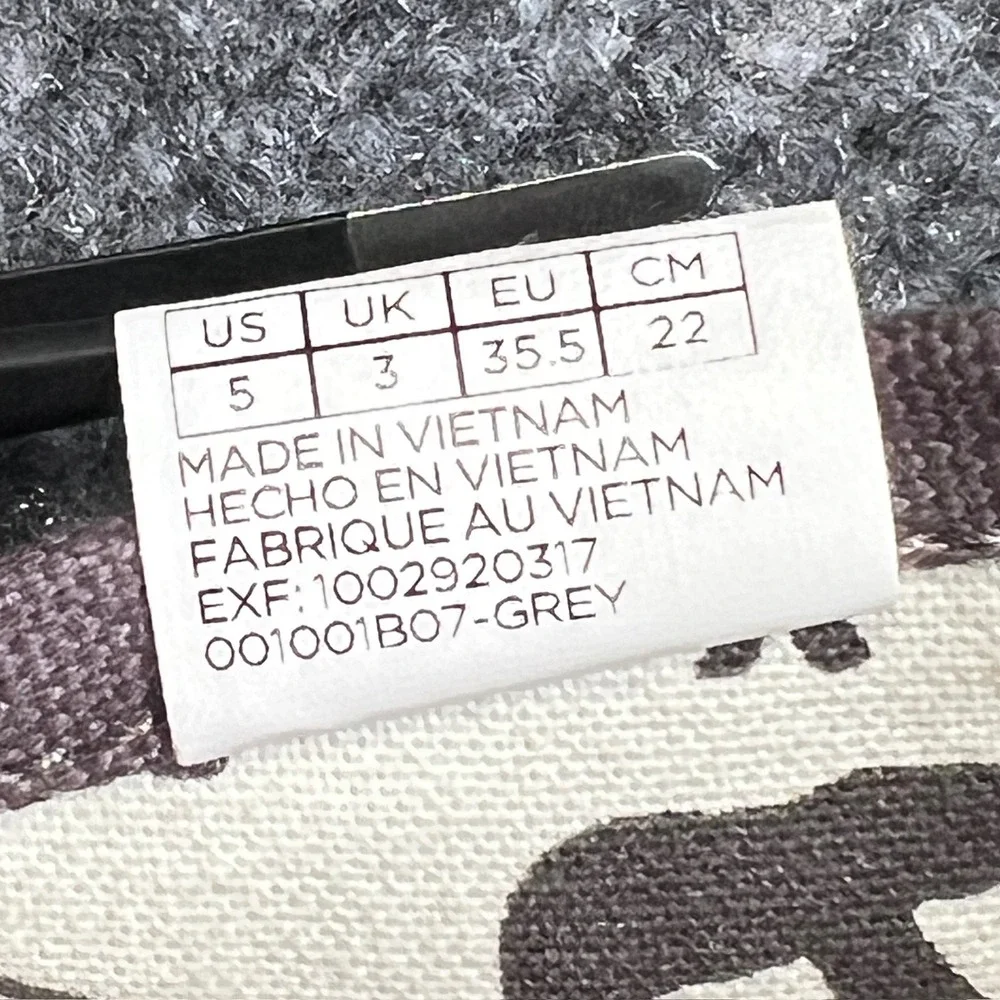 NIB TOMS Classic Alpargata Size 5 Ash‎ Canvas Grey Slip On Flats Shoes 001001B07